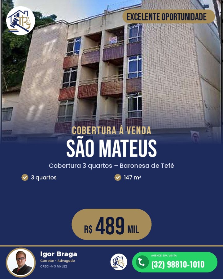Cobertura, 3 quartos, 147 m² - Foto 1