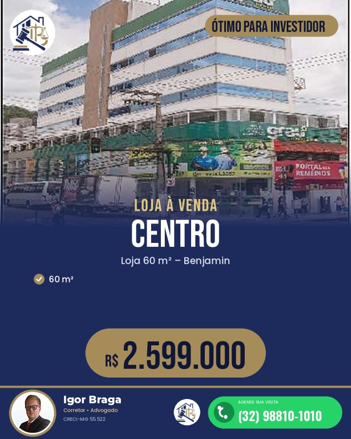 Loja-Salão, 60 m² - Foto 1
