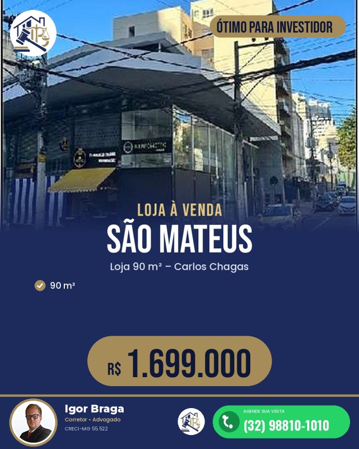 Loja-Salão, 90 m² - Foto 1