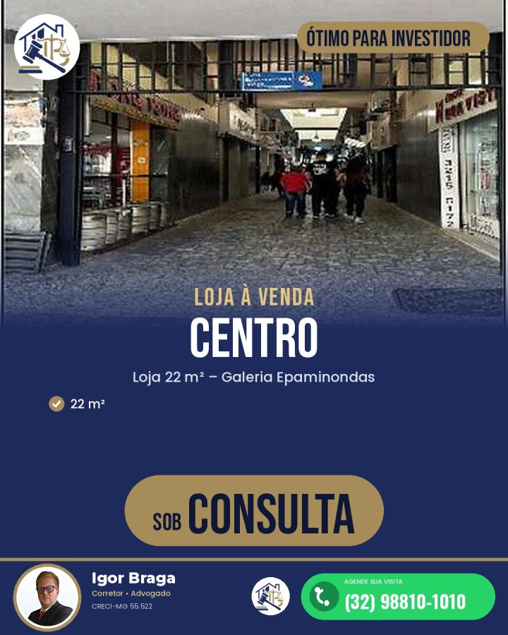 Loja-Salão, 22 m² - Foto 1