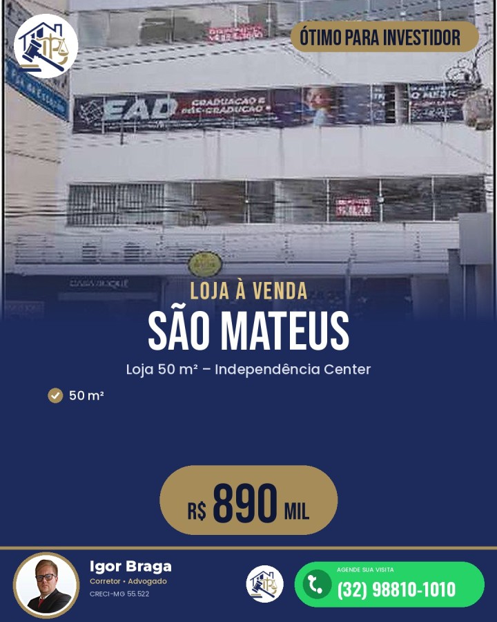 Loja-Salão, 50 m² - Foto 1